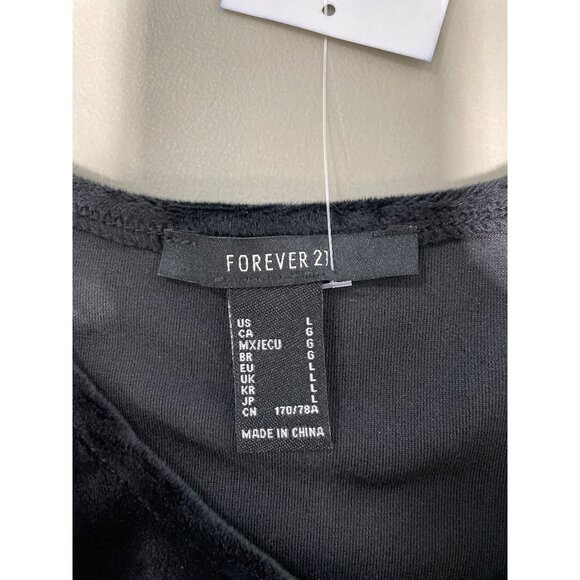 Forever 21 Crop Tank Top Size Large Sleeveless Black Soft Minimalist Casual NEW - Picture 3 of 11